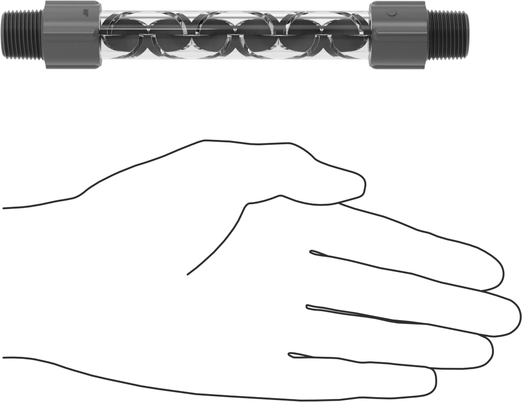 PVC Hat Üstü Boru Karıştırıcı, 6 Bıçaklı, 3/8 NPT Erkek