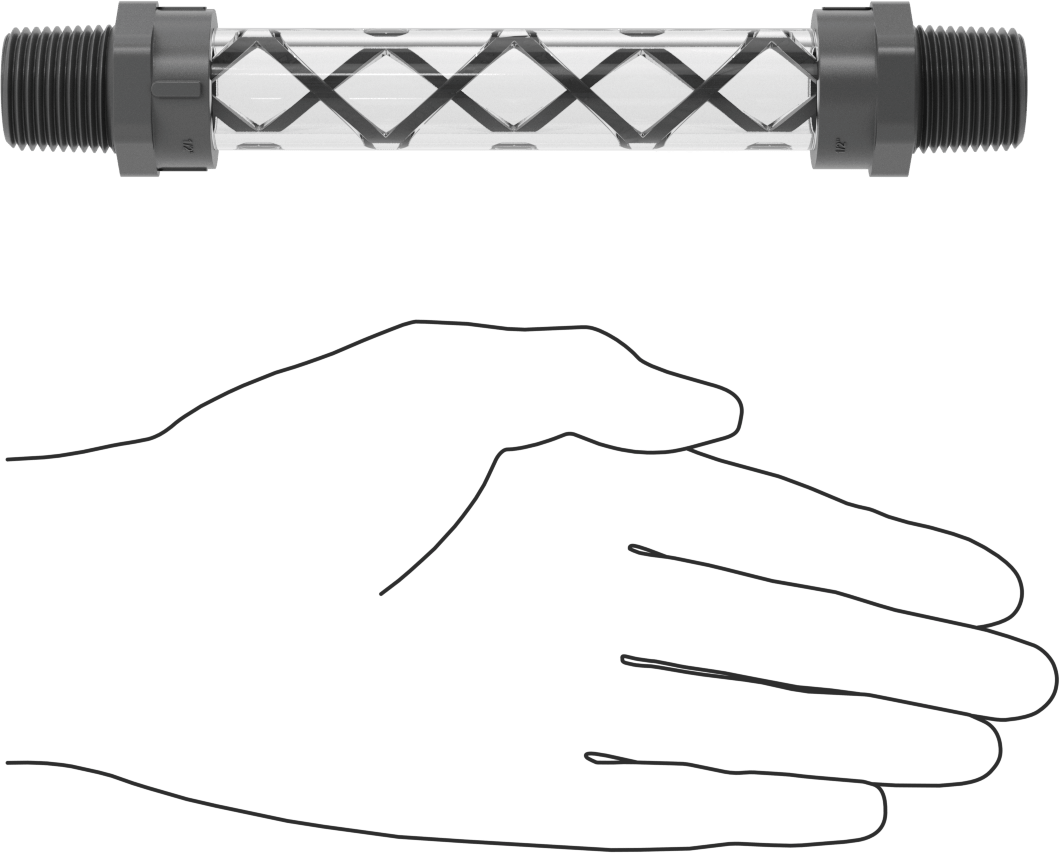 PVC Hat Üstü Boru Karıştırıcı, 6 Bıçaklı, 1/2 NPT Erkek