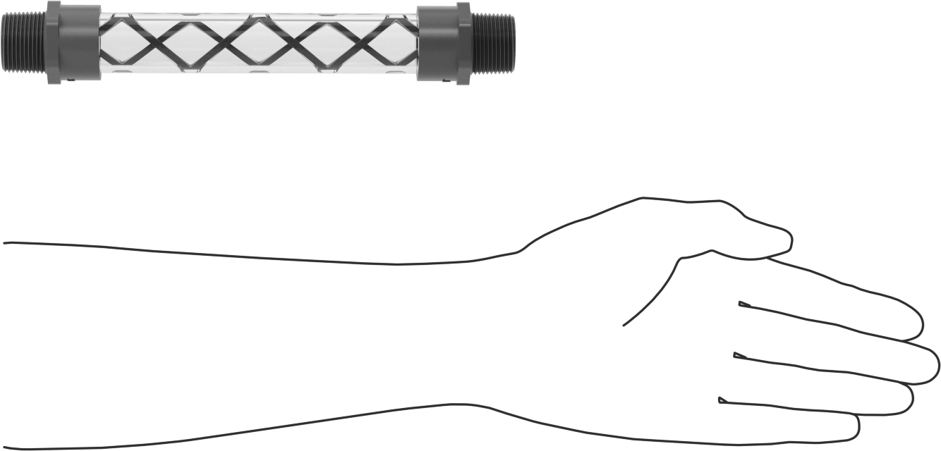 PVC Hat Üstü Boru Karıştırıcı, 6 Bıçaklı, 3/4 NPT Erkek