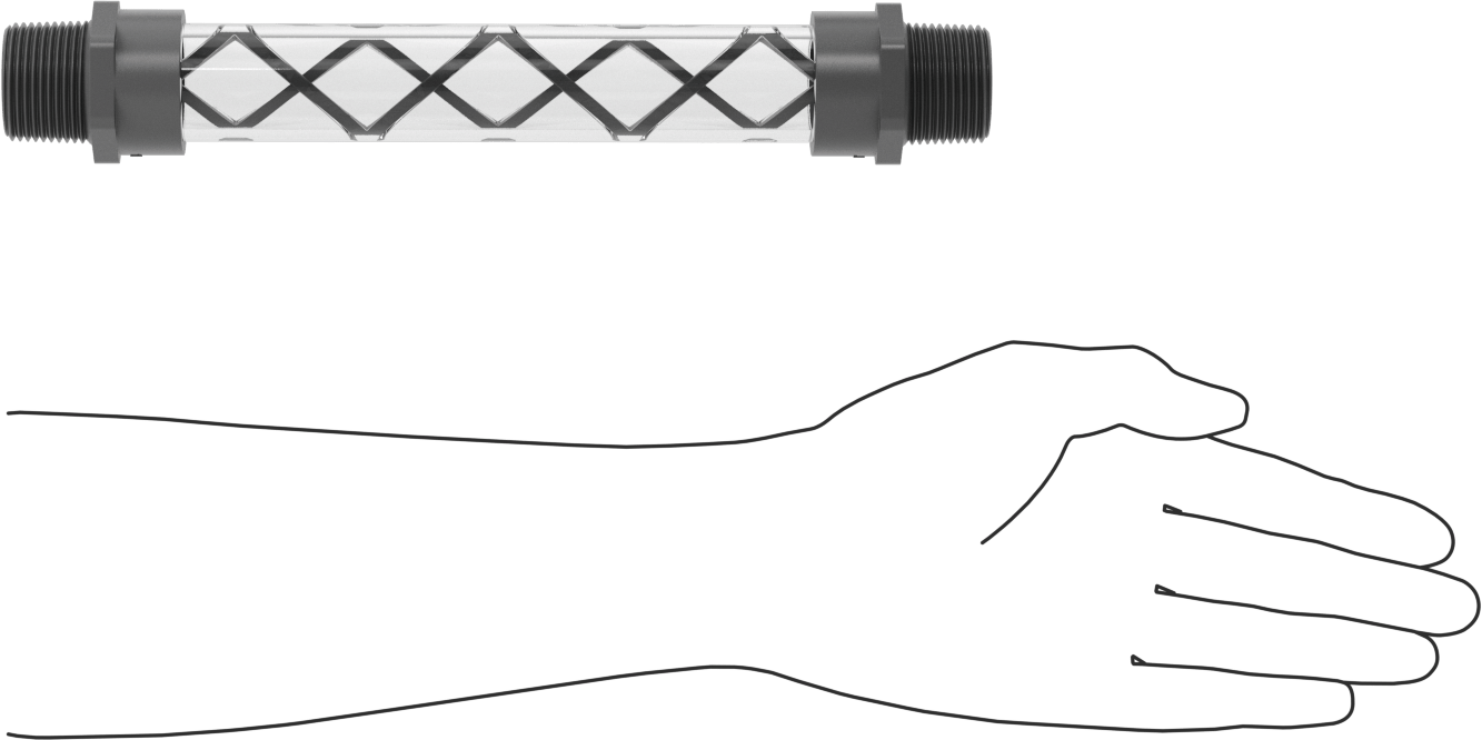 PVC Hat Üstü Boru Karıştırıcı, 6 Bıçaklı, 1 NPT Erkek