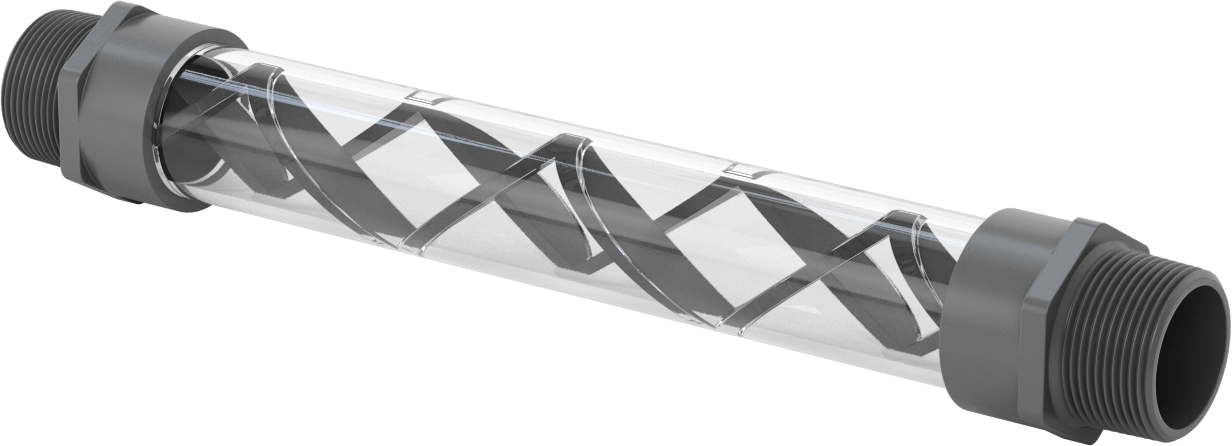 PVC Hat Üstü Boru Karıştırıcı, 6 Bıçaklı, 1-1/4 NPT Erkek