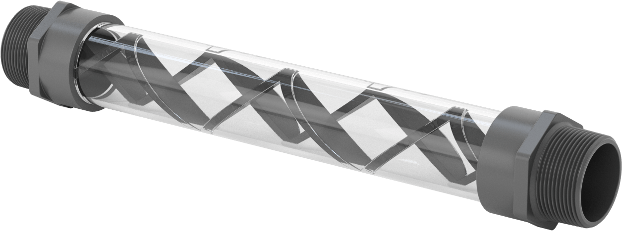 PVC Hat Üstü Boru Karıştırıcı, 6 Bıçaklı, 1-1/2 NPT Erkek