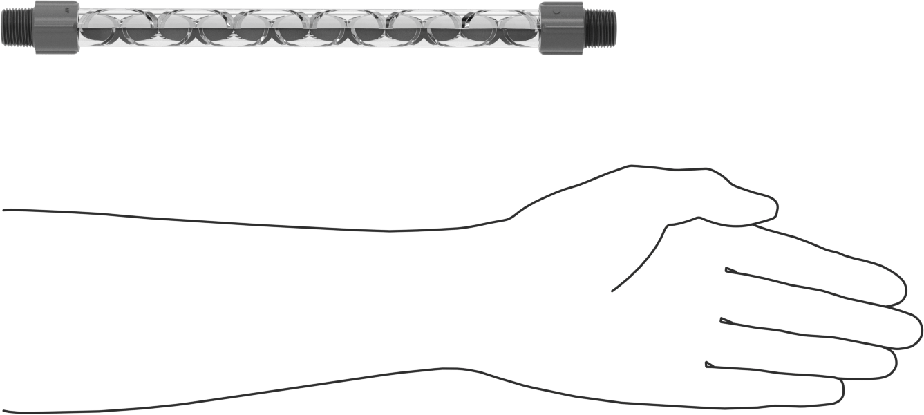 PVC Hat Üstü Boru Karıştırıcı, 12 Bıçaklı, 3/8 NPT Erkek
