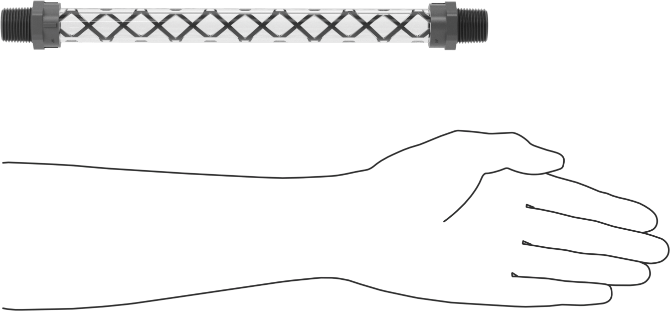 PVC Hat Üstü Boru Karıştırıcı, 12 Bıçaklı, 1/2 NPT Erkek