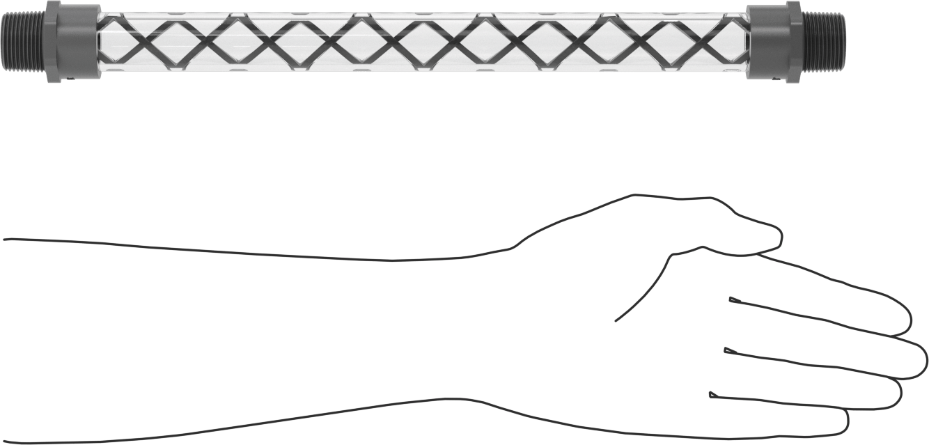 PVC Hat Üstü Boru Karıştırıcı, 12 Bıçaklı, 3/4 NPT Erkek
