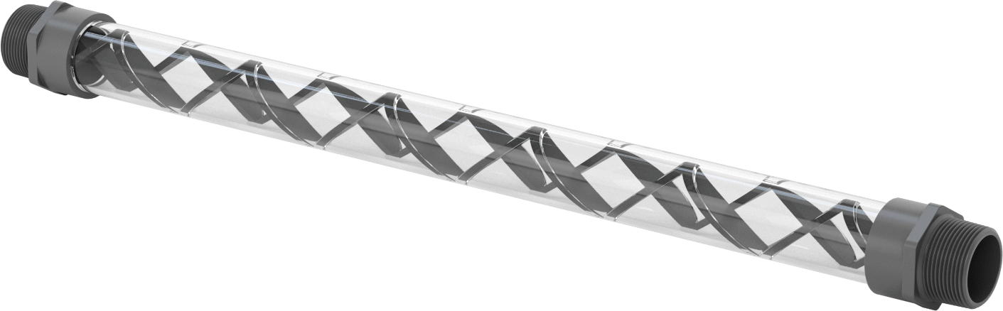 PVC Hat Üstü Boru Karıştırıcı, 12 Bıçaklı, 1-1/4 NPT Erkek
