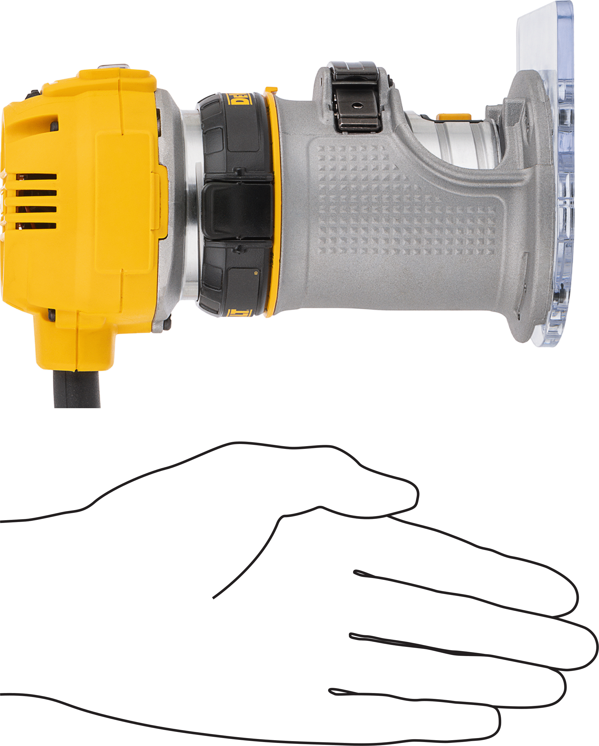 Elektrikli Freze, Sabit Tabanlı, DeWalt Dwp611, 1-1/4 hp