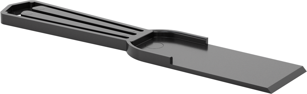 Çizilmez Tek Kullanımlık Plastik Macun Bıçağı, Düz Kenar, 1-1/2" Bıçak Genişliği, 3,75" Bıçak Uzunluğu, Siyah