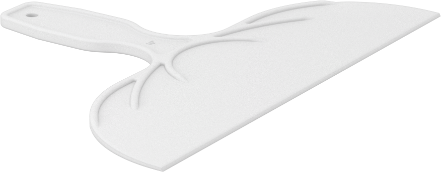 Çizilmez Tek Kullanımlık Plastik Macun Bıçağı, Düz Kenar, 10" Bıçak Genişliği, 3,125" Bıçak Uzunluğu, Beyaz
