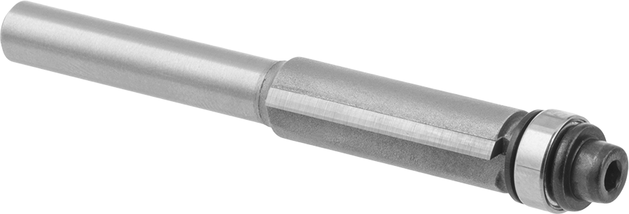 Kenar Kesme Freze Ucu, Yüksek Hızlı Çelik, Alt Pilot, 3/8" Kesme Çapı, 1" Kesim Uzunluğu, 1/4" Şaft Çapı