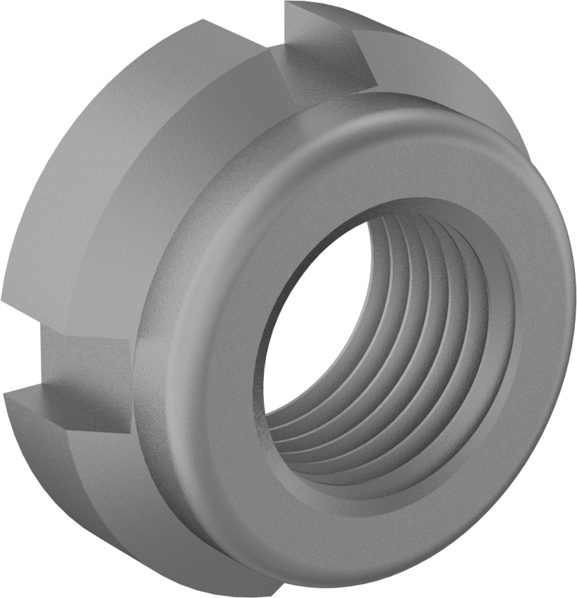 Çinko Kaplamalı Karbon Çelik Rulman Kilit Somunu, M10 x 1 mm Diş Boyutu