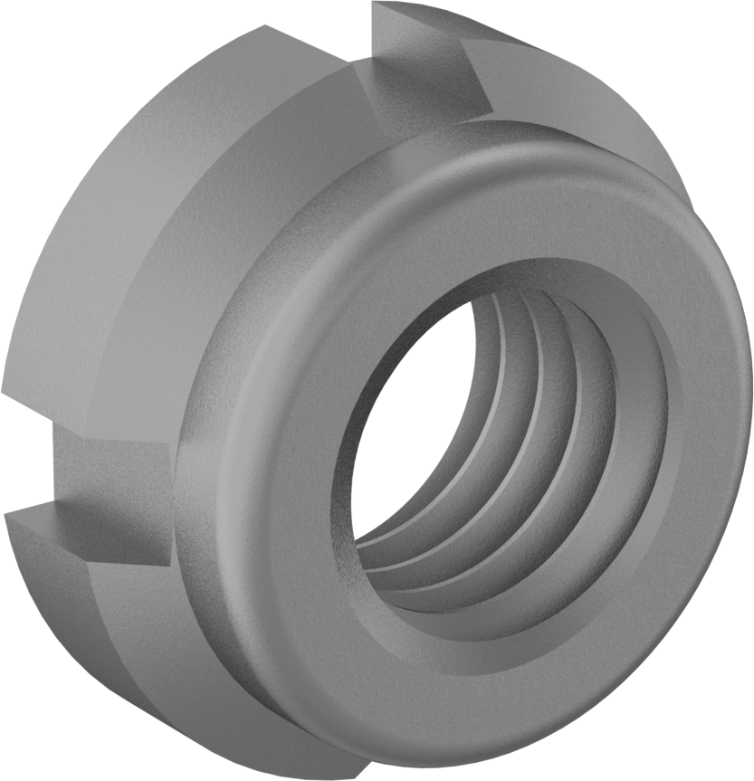 Çinko Kaplamalı Karbon Çelik Rulman Kilit Somunu, M10 x 1,5 mm Diş Boyutu
