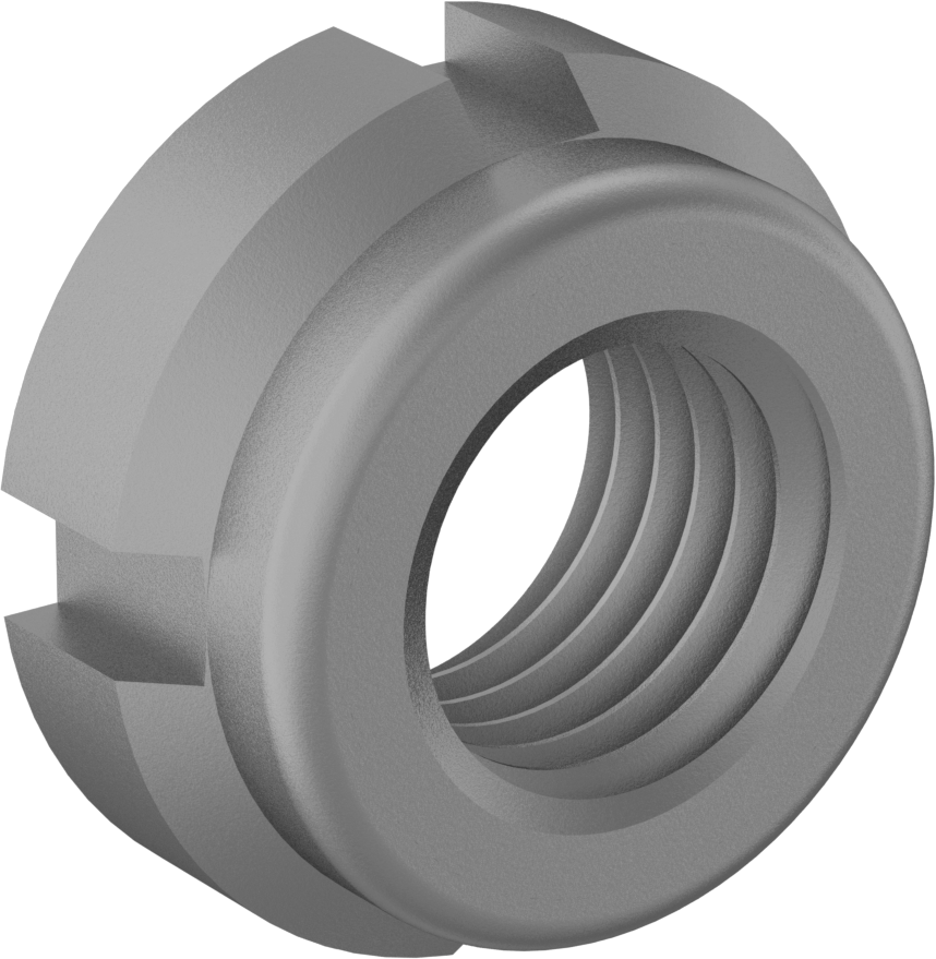 Çinko Kaplamalı Karbon Çelik Rulman Kilit Somunu, M12 x 1,5 mm Diş Boyutu