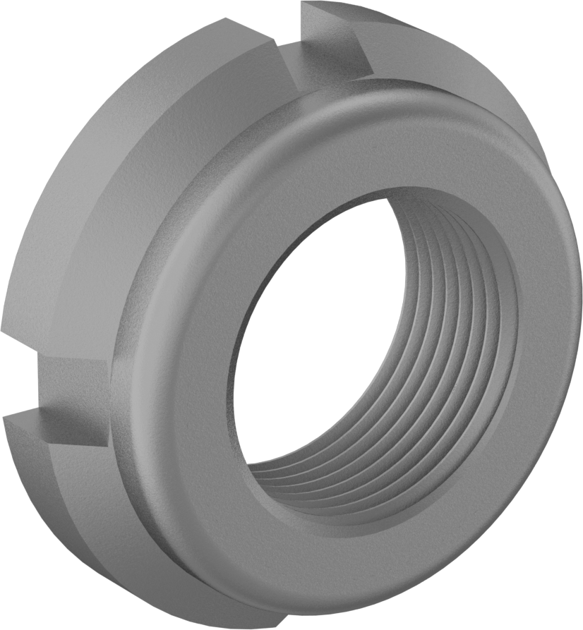 Çinko Kaplamalı Karbon Çelik Rulman Kilit Somunu, M16 x 1 mm Diş Boyutu