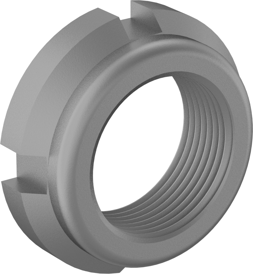 Çinko Kaplamalı Karbon Çelik Rulman Kilit Somunu, M18 x 1 mm Diş Boyutu