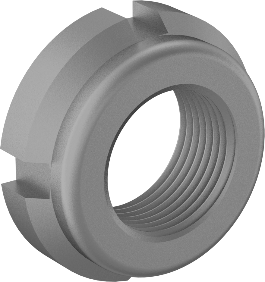 Çinko Kaplamalı Karbon Çelik Rulman Kilit Somunu, M22 x 1,5 mm Diş Boyutu