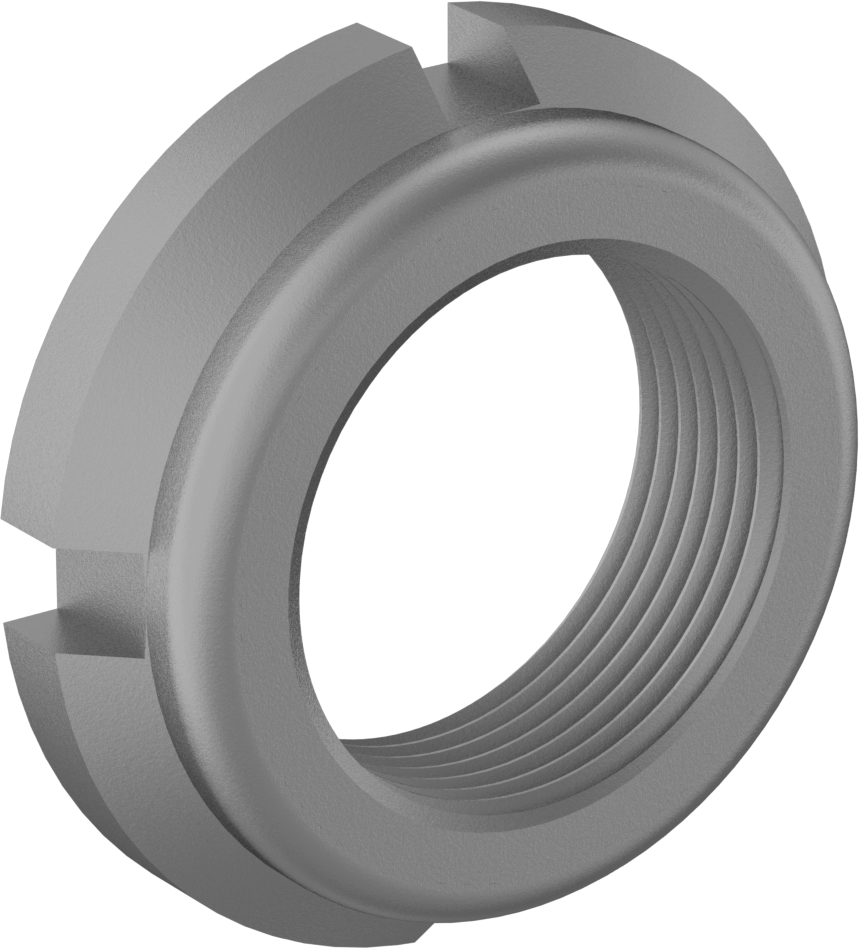 Çinko Kaplamalı Karbon Çelik Rulman Kilit Somunu, M28 x 1,5 mm Diş Boyutu