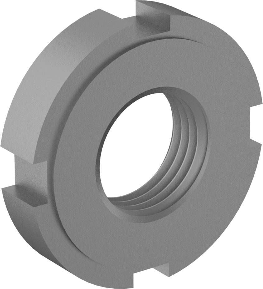 Karbon Çelik Rulman Somunu, Kademeli Yüz, M16 x 1,5 mm Diş Boyutu