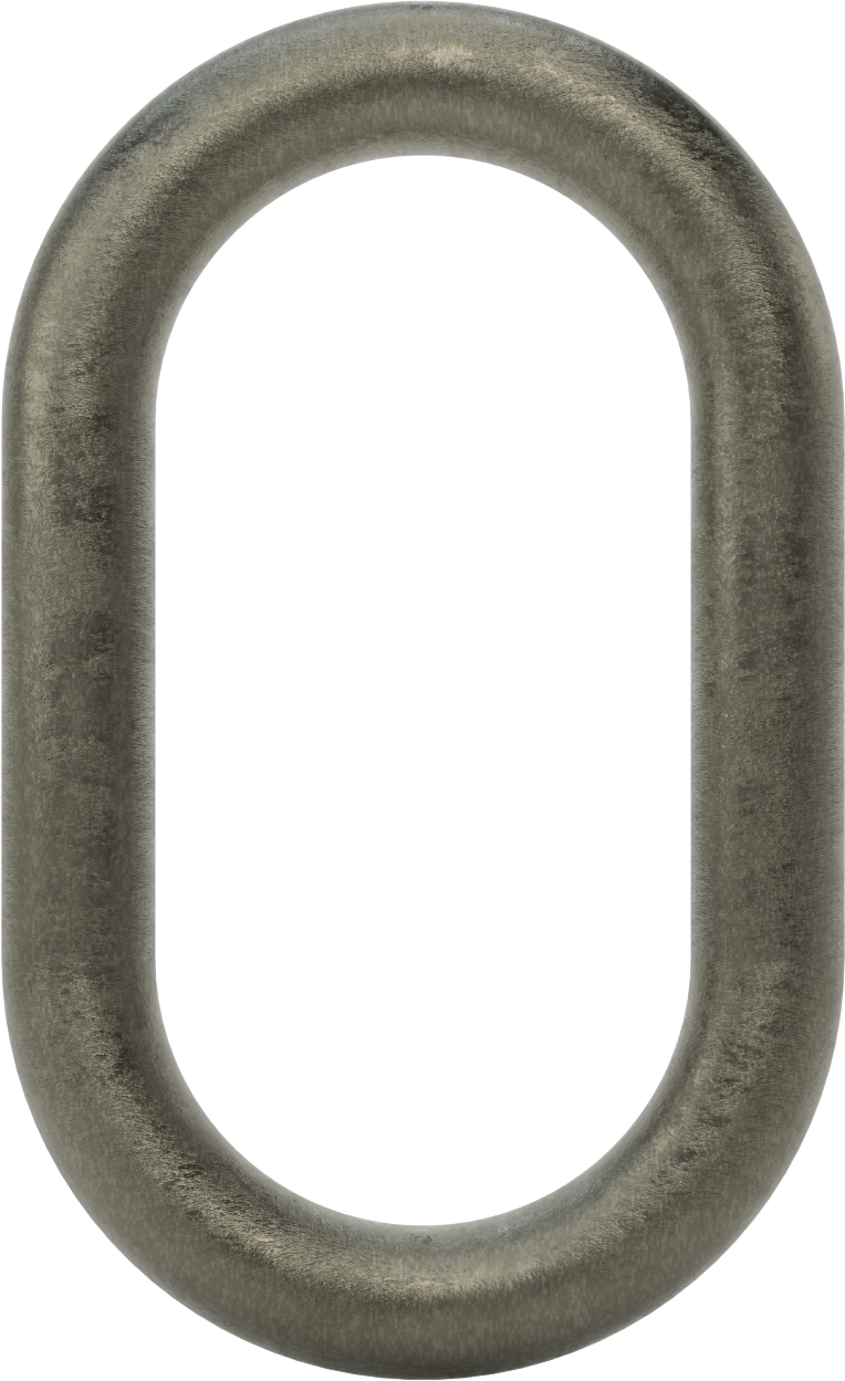 Alloy Steel Oblong Chain Ring - for Lifting, for Grade 80 Chain, 5/8 and 3/4 Trade Size (1 Chain)