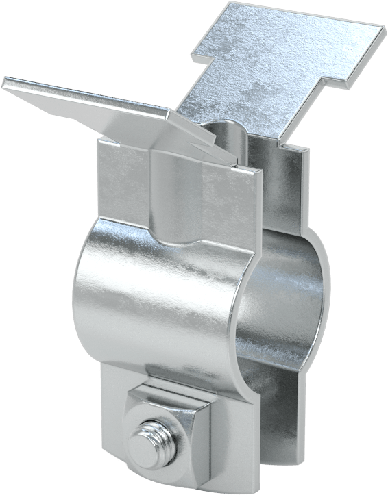 Yükseltilmiş Dikme Montajlı Metal Yönlendirme Kelepçesi, Dikey Montaj, 1-1/16" ID