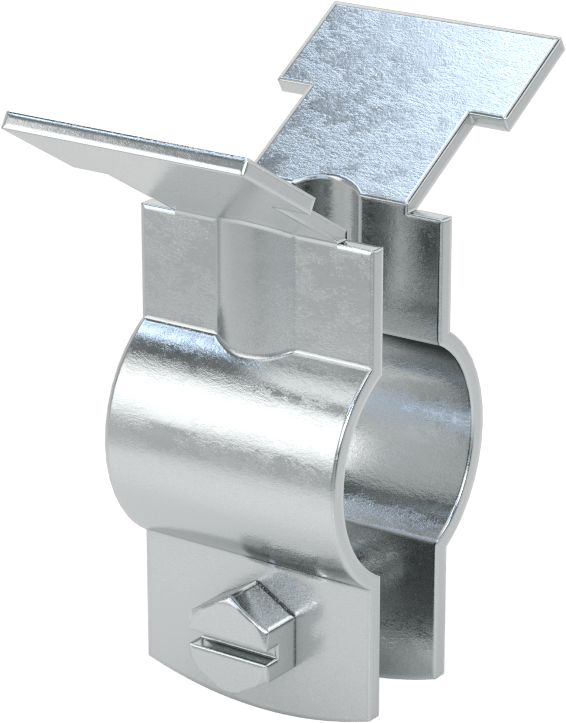 Yükseltilmiş Dikme Montajlı Metal Yönlendirme Kelepçesi, Dikey Montaj, 1-1/16" ID