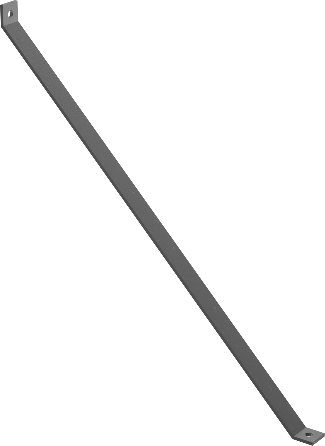 Strut Kanalı Destek, Siyah Boyalı Çelik, 36“ Uzunluk x 1-5/8” Uzunluk