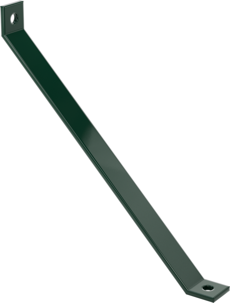 Strut Kanalı Destek, Yeşil Toz Boyalı Çelik, 16-5/8“ Uzunluk x 1-5/8” Uzunluk