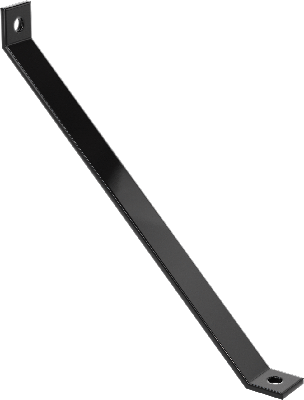 Strut Kanalı Destek, Siyah Toz Boyalı Çelik, 16-5/8“ Uzunluk x 1-5/8” Uzunluk