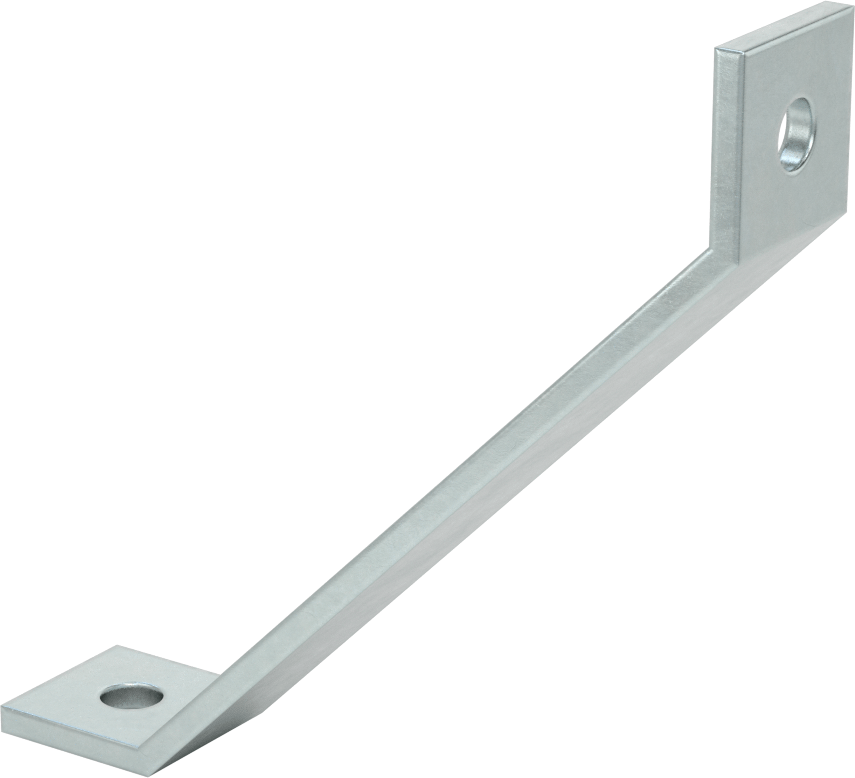 Strut Kanalı Destek, Çinko Kaplı Çelik, 8“ Uzunluk x 1-5/8” Uzunluk