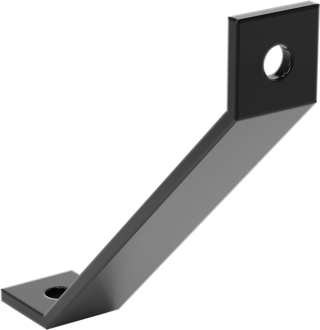 Strut Kanalı Destek, Siyah Toz Boyalı Çelik, 8“ Uzunluk x 1-5/8” Uzunluk