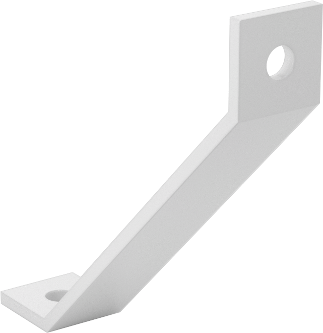 Strut Kanalı Destek, Beyaz Toz Boyalı Çelik, 8“ Uzunluk x 1-5/8” Uzunluk