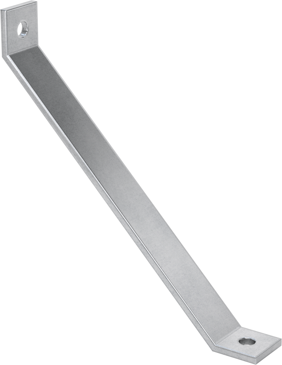 Strut Kanalı Destek, Galvanizli Çelik, 12“ Uzunluk x 1-5/8” Uzunluk