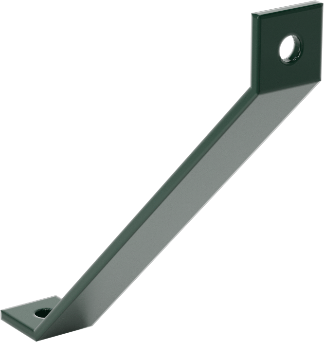 Strut Kanalı Destek, Yeşil Toz Boyalı Çelik, 12“ Uzunluk x 1-5/8” Uzunluk