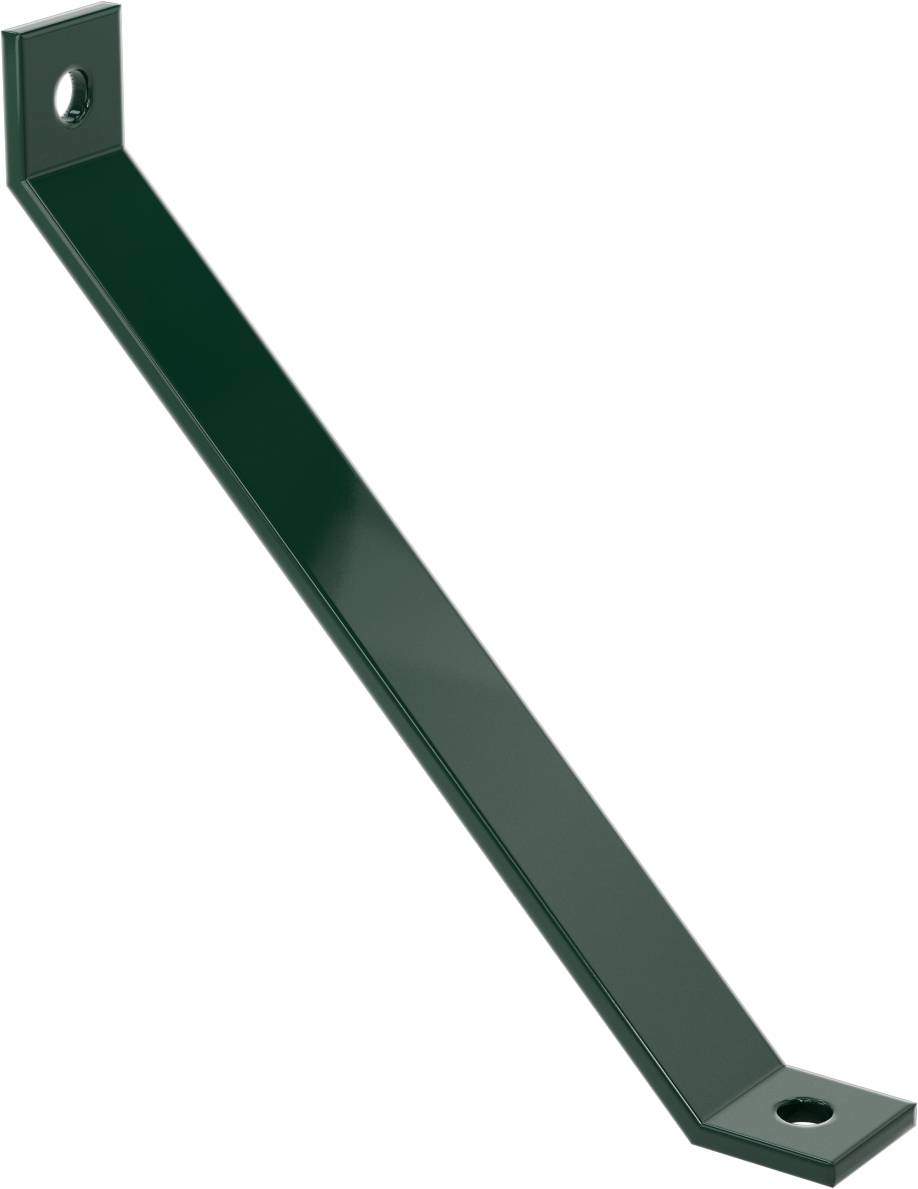 Strut Kanalı Destek, Yeşil Toz Boyalı Çelik, 12“ Uzunluk x 1-5/8” Uzunluk