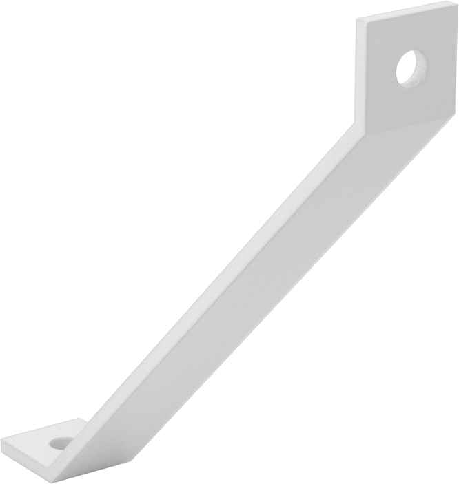 Strut Kanalı Destek, Beyaz Toz Boyalı Çelik, 12“ Uzunluk x 1-5/8” Uzunluk