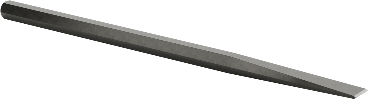 Metal için Pürüzsüz Saplı Keski, Standart Uçlu, 5/8" Bıçak Genişliği, 12 inç Toplam Uzunluk