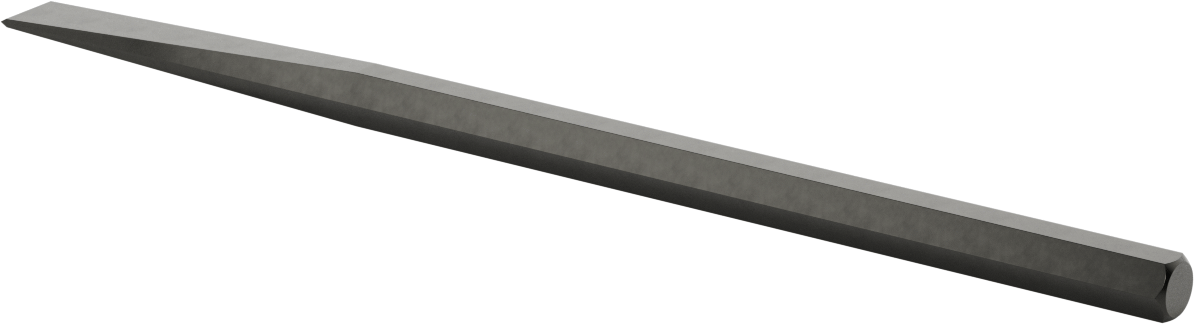 Metal için Pürüzsüz Saplı Keski, Standart Uçlu, 5/8" Bıçak Genişliği, 12 inç Toplam Uzunluk