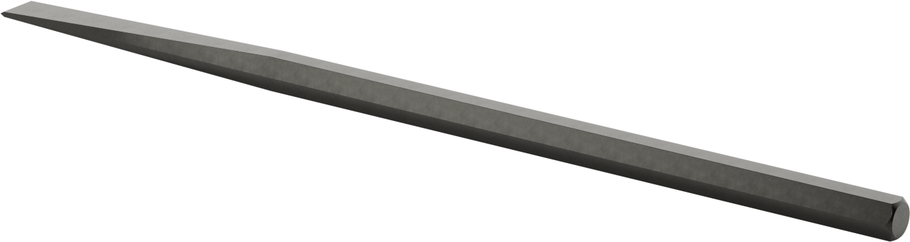 Metal için Pürüzsüz Saplı Keski, Standart Uçlu, 3/4" Bıçak Genişliği, 18" Toplam Uzunluk