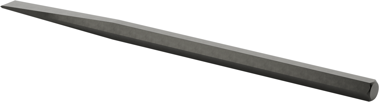 Metal için Pürüzsüz Saplı Keski, Standart Uçlu, 7/8" Bıçak Genişliği, 18" Toplam Uzunluk