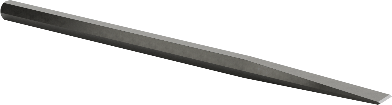 Metal için Pürüzsüz Saplı Keski, Standart Uçlu, 7/8" Bıçak Genişliği, 18" Toplam Uzunluk
