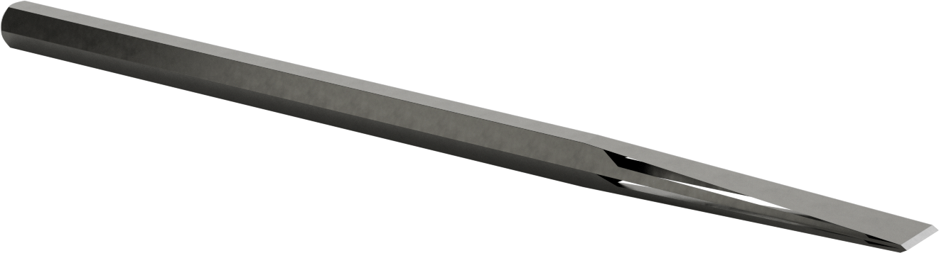 Metal için Pürüzsüz Saplı Keski, Standart Uçlu, 1" Bıçak Genişliği, 18" Toplam Uzunluk