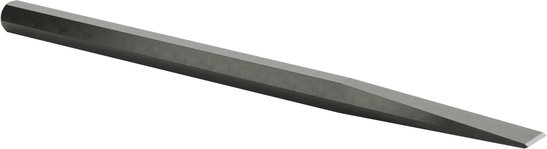 Metal için Pürüzsüz Saplı Keski, Standart Uçlu, 1/2" Bıçak Genişliği, 9" Toplam Uzunluk
