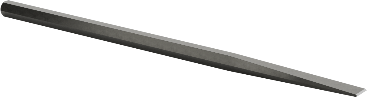 Metal için Pürüzsüz Saplı Keski, Standart Uçlu, 1/2" Bıçak Genişliği, 12 inç Toplam Uzunluk