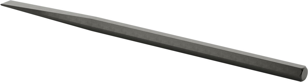 Metal için Pürüzsüz Saplı Keski, Standart Uçlu, 1/2" Bıçak Genişliği, 12 inç Toplam Uzunluk