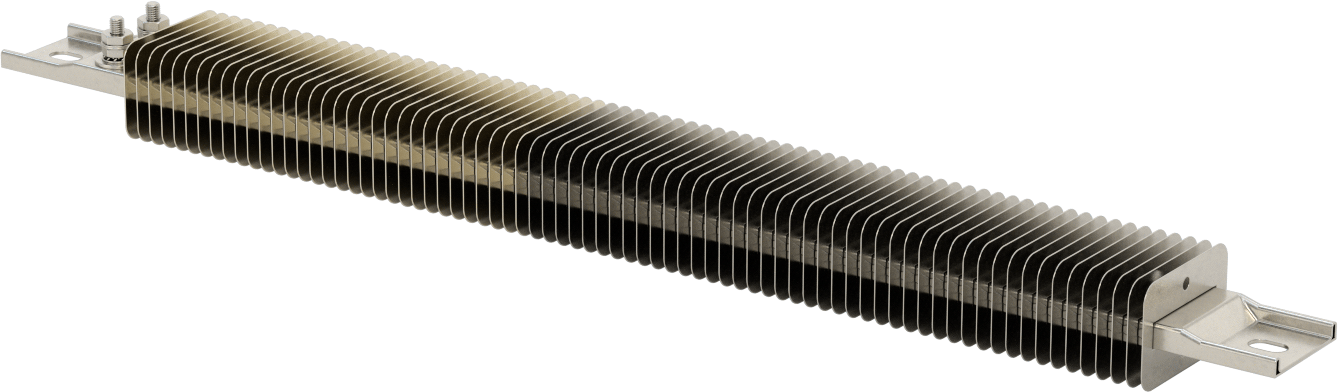 Kanal için Kanatlı Şerit Isıtıcı, Fırınlar, ve Kurutucular, 120V AC, Hat Üstü Vida Terminalleri, 1700W
