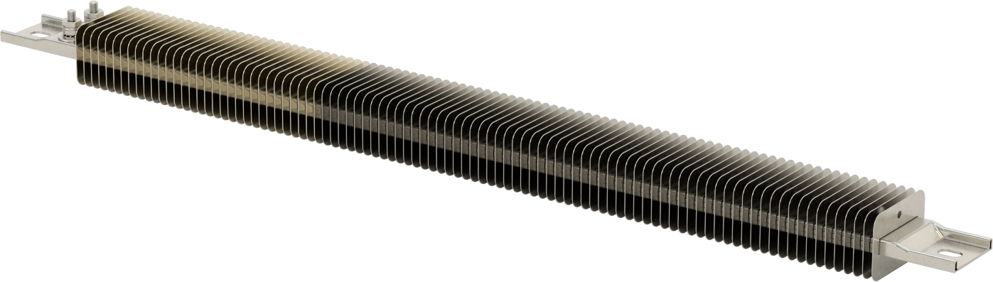 Kanal için Kanatlı Şerit Isıtıcı, Fırınlar, ve Kurutucular, 240V AC, Hat Üstü Vida Terminalleri, 2200W