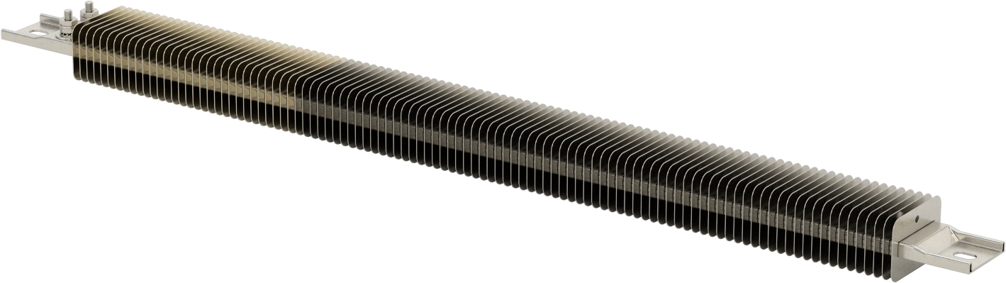 Kanal için Kanatlı Şerit Isıtıcı, Fırınlar, ve Kurutucular, 240V AC, Hat Üstü Vida Terminalleri, 2400W