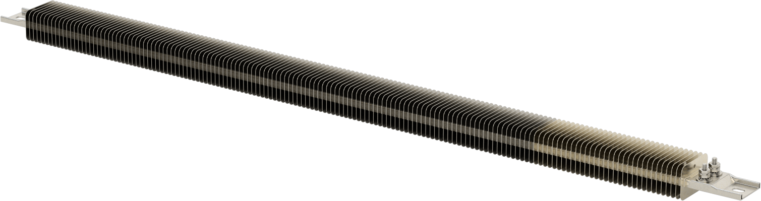 Kanal için Kanatlı Şerit Isıtıcı, Fırınlar, ve Kurutucular, 240V AC, Hat Üstü Vida Terminalleri, 3450W