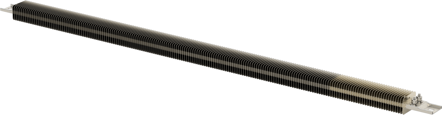 Kanal için Kanatlı Şerit Isıtıcı, Fırınlar, ve Kurutucular, 240V AC, Hat Üstü Vida Terminalleri, 4150W