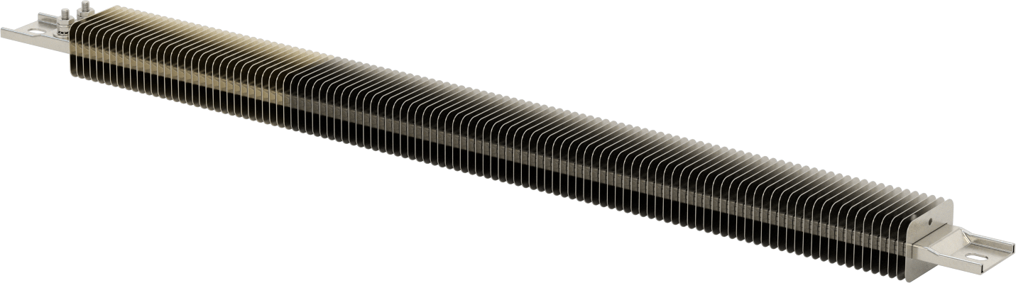 Kanal için Kanatlı Şerit Isıtıcı, Fırınlar, ve Kurutucular, 240V AC, Hat Üstü Vida Terminalleri, 2500W